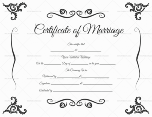 22+ Editable Marriage Certificate Templates (Word And Pdf pertaining to Marriage Certificate Editable Template