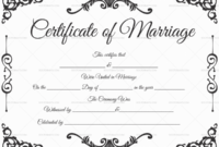 22+ Editable Marriage Certificate Templates (Word And Pdf with Quality Certificate Of Marriage Template