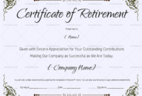 22+ Retirement Certificate Templates – In Word And Pdf | Doc with regard to New Retirement Certificate Templates