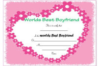 23 Best Boyfriend Certificates That Can Make Your Loved Ones in New Best Boyfriend Certificate Template