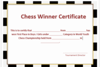 23 Free Printable Chess Certificates You Can Use For Chess for Chess Tournament Certificate Template Free 8 Ideas