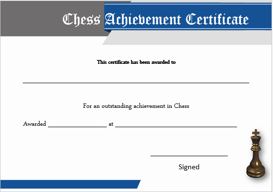 23 Free Printable Chess Certificates You Can Use For Chess in Unique Chess Tournament Certificate Template Free 8 Ideas