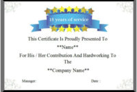 24 Certificate Of Service Templates For Employees (Formats throughout Fresh Certificate For Years Of Service Template