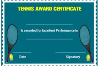 25 Free Tennis Certificate Templates – Download, Customize for Tennis Achievement Certificate Templates
