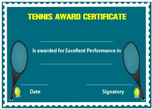 25 Free Tennis Certificate Templates - Download, Customize in Best Editable Tennis Certificates