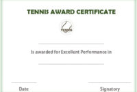 25 Free Tennis Certificate Templates – Download, Customize intended for Unique Tennis Tournament Certificate Templates