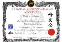26 Awesome Karate Certificate Template Images | Certificate inside Fresh Martial Arts Certificate Templates