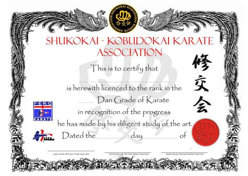 26 Awesome Karate Certificate Template Images | Certificate inside Fresh Martial Arts Certificate Templates