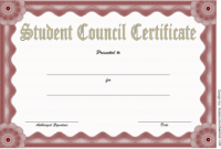 2Nd Student Council Certificate Template Free | Certificate inside Student Council Certificate Template