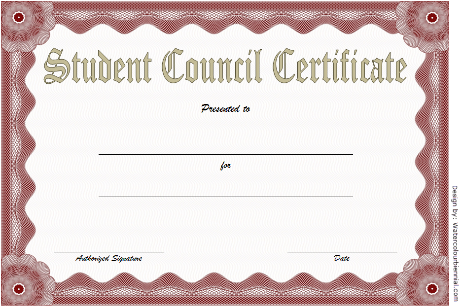 2Nd Student Council Certificate Template Free | Certificate with New Student Council Certificate Template Free