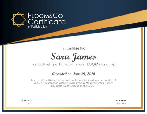 3 Free Certificates Of Participation Templates | Hloom within Conference Participation Certificate Template