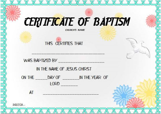 30+ Baptism Certificate Templates - Free Samples (Word in Best Baptism Certificate Template Word Free