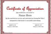30 Free Certificate Of Appreciation Templates And Letters pertaining to New Certificates Of Appreciation Template