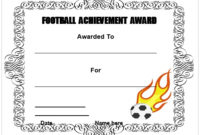 30 Free Printable Football Certificate Templates – Awesome intended for Youth Football Certificate Templates