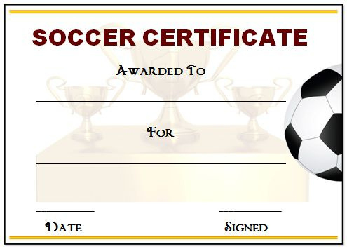 30 Soccer Award Certificate Templates - Free To Download regarding Fresh Soccer Award Certificate Templates Free