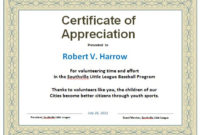 31 Free Certificate Of Appreciation Templates And Letters pertaining to Thanks Certificate Template