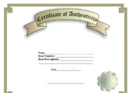 37 Certificate Of Authenticity Templates (Art, Car with Best Certificate Of Authenticity Templates