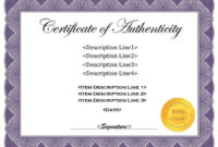 37 Certificate Of Authenticity Templates (Art, Car within New Certificate Of Authenticity Free Template