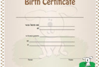 38+ Word, Pdf, Psd, Ai, Indesign Format Download | Free in Dog Birth Certificate Template Editable