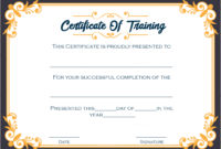 4+ Printable Sample Certificate Of Training Template in Template For Training Certificate