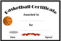 4 Sample Basketball Tournament Certificate Templates in Unique Basketball Tournament Certificate Template Free