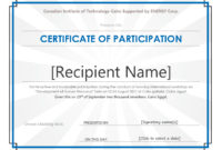 40+ Certificate Of Participation Templates – Printable Templates regarding Fresh Certificate Of Participation Word Template