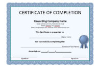 40 Fantastic Certificate Of Completion Templates [Word for Unique Certificate Of Completion Word Template