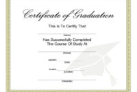 40+ Graduation Certificate Templates & Diplomas – Printable inside Masters Degree Certificate Template