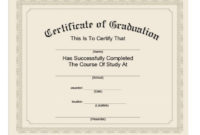 40+ Graduation Certificate Templates & Diplomas – Printable regarding University Graduation Certificate Template