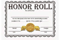 40+ Honor Roll Certificate Templates & Awards – Printable for New Editable Honor Roll Certificate Templates