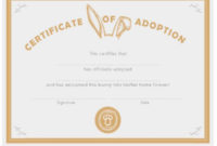 40+ Real & Fake Adoption Certificate Templates – Printable for Fresh Rabbit Adoption Certificate Template 6 Ideas Free