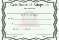 40+ Real & Fake Adoption Certificate Templates – Printable in Cat Adoption Certificate Template