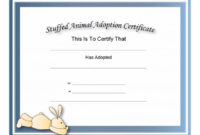40+ Real & Fake Adoption Certificate Templates – Printable within New Stuffed Animal Adoption Certificate Template Free