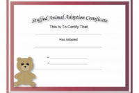 40+ Real & Fake Adoption Certificate Templates – Printable within Unique Pet Birth Certificate Template 24 Choices