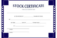 41 Free Stock Certificate Templates (Word, Pdf) – Free regarding New Stock Certificate Template Word