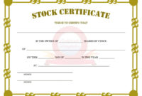 41 Free Stock Certificate Templates (Word, Pdf) – Free within Free Stock Certificate Template Download