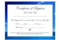 47 Baptism Certificate Templates (Free) – Printable Templates for Fresh Baptism Certificate Template Word