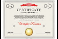 5 Certificate Of Membership Templates [Free Download] | Hloom for Fresh Llc Membership Certificate Template Word