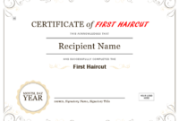 5+ Free Printable First Haircut Certificate Templates – Blue inside New First Haircut Certificate Printable Free 9 Designs