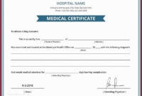 5 [Genuine] Fake Medical Certificate Online | Every Last in Quality Fake Medical Certificate Template Download