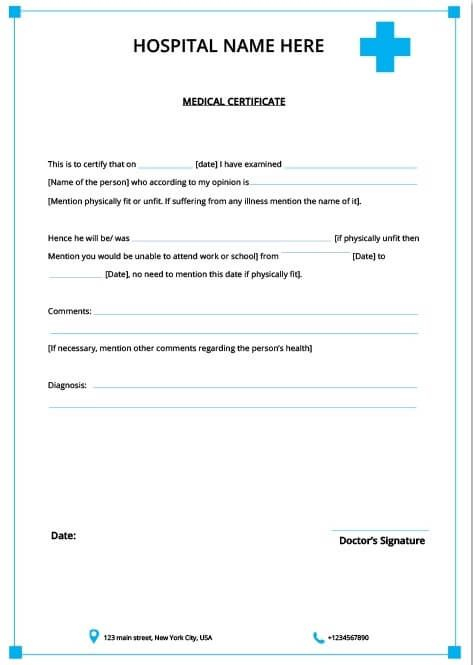 5 [Genuine] Fake Medical Certificate Online | Every Last regarding New Free Fake Medical Certificate Template