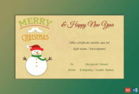 50+ Christmas Gift Certificate Templates For 2019 (Word | Pdf) regarding Merry Christmas Gift Certificate Templates