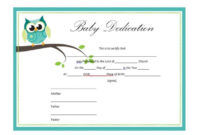 50 Free Baby Dedication Certificate Templates – Printable intended for New Certificate For Best Dad 9 Best Template Choices