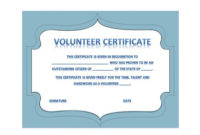 50 Free Volunteering Certificates – Printable Templates in Best Outstanding Volunteer Certificate Template