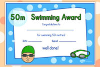 50M Swimming Certificate (Teacher Made) intended for Swimming Certificate Template