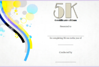 5K Certificate Of Completion Template Free 1 | Certificate within Unique Finisher Certificate Template 7 Completion Ideas
