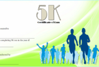 5K Certificate Of Completion Template Free 2 | Certificate pertaining to 5K Race Certificate Templates