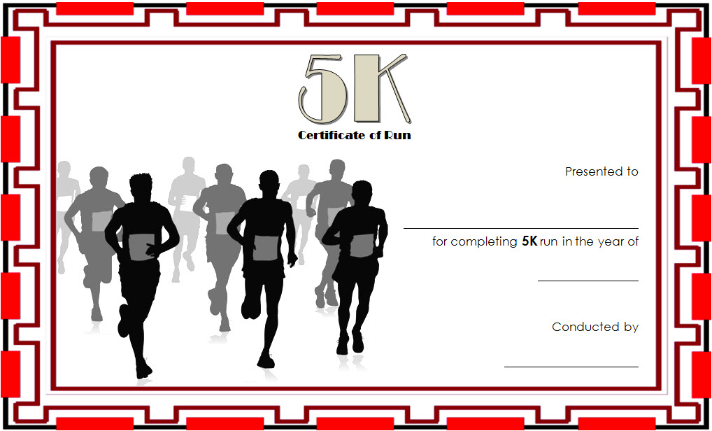 5K Certificate Of Completion Template Free 3 | Certificate for 5K Race Certificate Template
