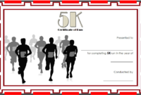 5K Certificate Of Completion Template Free 3 | Certificate intended for Unique Marathon Certificate Template 7 Fun Run Designs