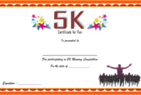5K Participation Certificate Template Free 3 | Certificate inside 5K Race Certificate Template